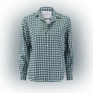 Frank and Eileen Eileen Shirt in Blue, Green, Navy and White Plaid Flannel